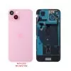 FOR IPHONE 15 BATTERY COVER + CAMERA LENS + METAL PLATE + FLASHLIGHT + CHARGING FLEX + NFC PINK