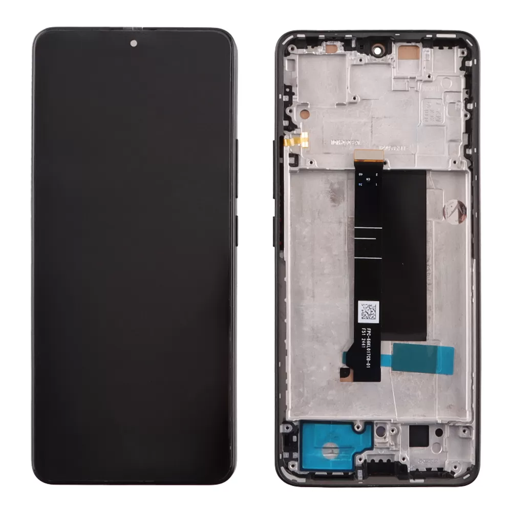 XIAOMI REDMI NOTE 13 PRO 5G/POCO X6 5G ΟΘΟΝΗ + TOUCH SCREEN + LENS + FRAME BLACK TFT
