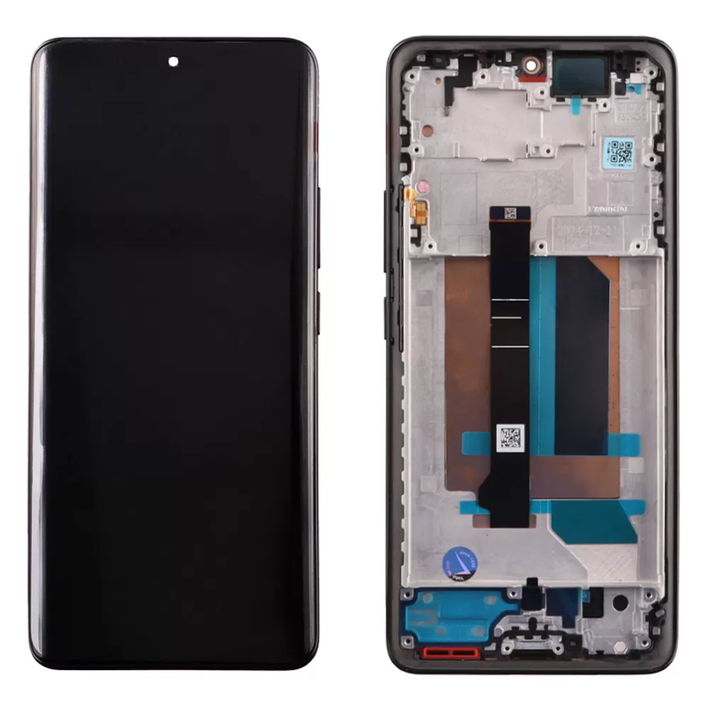 XIAOMI REDMI NOTE 14 PRO PLUS 5G ΟΘΟΝΗ + TOUCH SCREEN + LENS + FRAME BLACK 3P OR