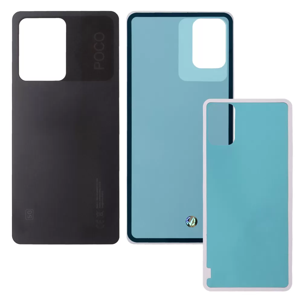 XIAOMI POCO X5 PRO 5G BATTERY COVER + ΑΥΤΟΚΟΛΛΗΤΗ ΤΑΙΝΙΑ ΑΔΙΑΒΡΟΧΟΠΟΙΗΣΗΣ BLACK 3P OR