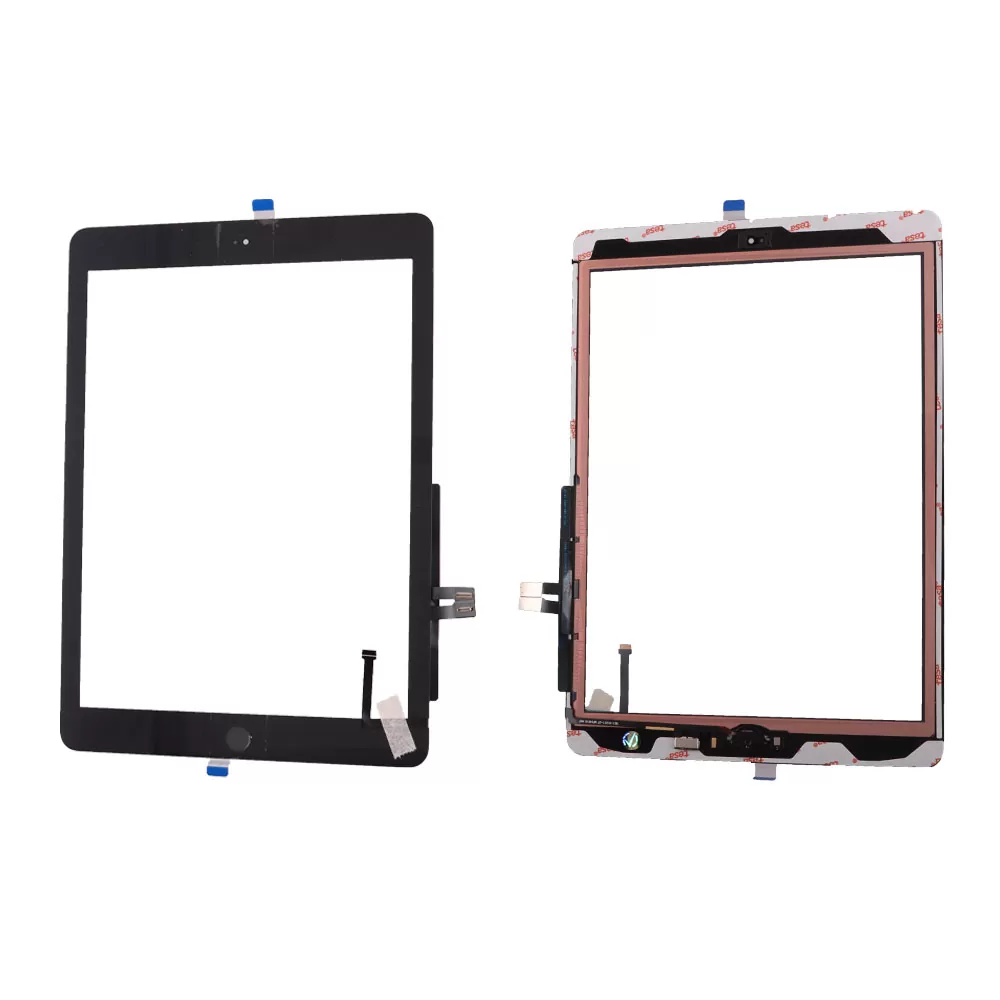 IPAD 9.7 2018 A1893/A1954 TOUCH SCREEN+LENS + HOME BUTTON FLEX BLACK REF. OR