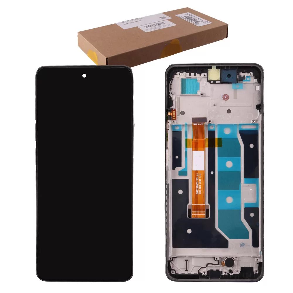 REALME C67 4G ΟΘΟΝΗ IPS + TOUCH SCREEN + LENS + FRAME 621029000120 BLACK ORIGINAL SERVICE PACK