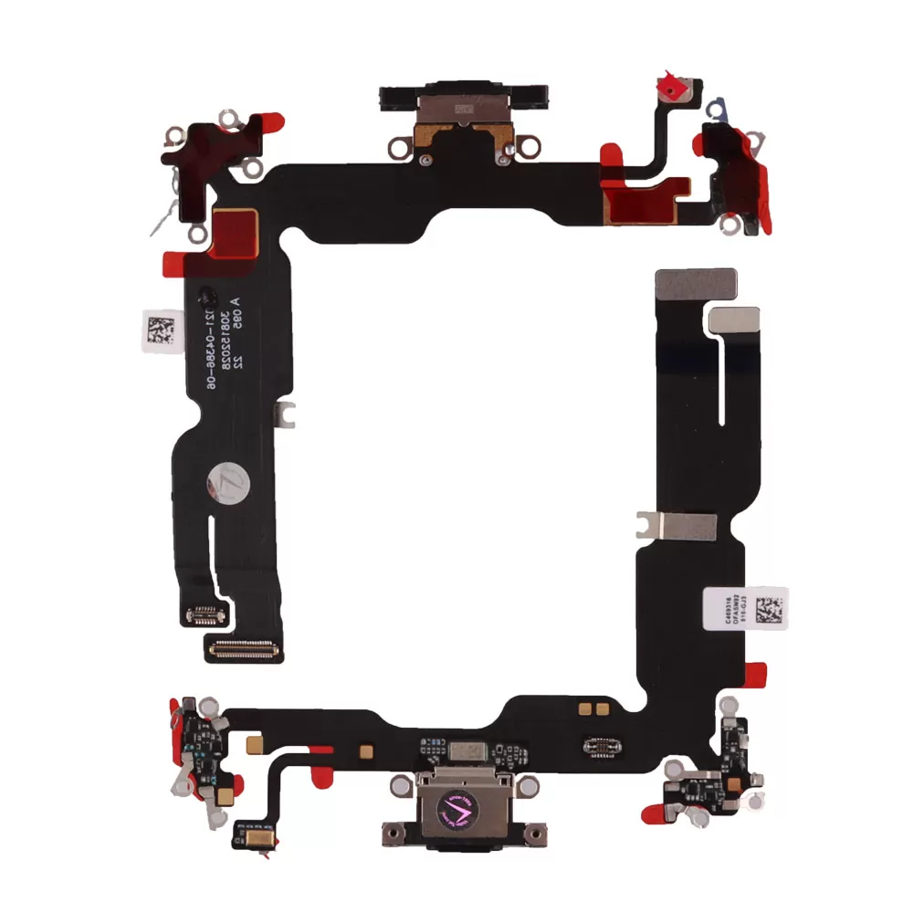 IPHONE 15 PLUS (TYPE C) ΚΑΛΩΔΙΟ FLEX ΚΟΝΕΚΤΟΡΑ ΦΟΡΤΙΣΗΣ + AUDIO PORT + ΜΙΚΡΟΦΩΝΟ BLACK 3P OR