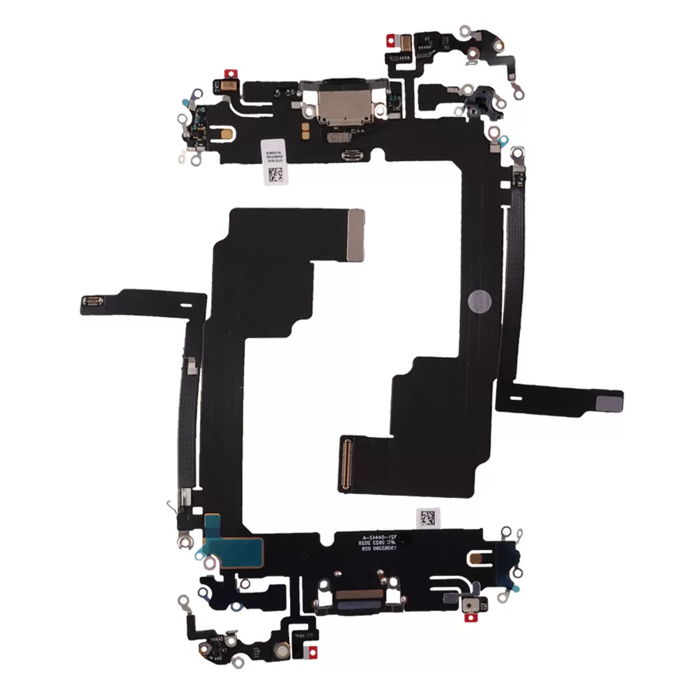 IPHONE 15 PRO MAX (TYPE C) ΚΑΛΩΔΙΟ FLEX ΚΟΝΕΚΤΟΡΑ ΦΟΡΤΙΣΗΣ + AUDIO PORT + ΜΙΚΡΟΦΩΝΟ BLACK 3P OR