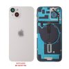 FOR IPHONE 14 PLUS BATTERY COVER + CAMERA LENS + METAL PLATE + FLASHLIGHT + CHARGING FLEX + NFC SILVER
