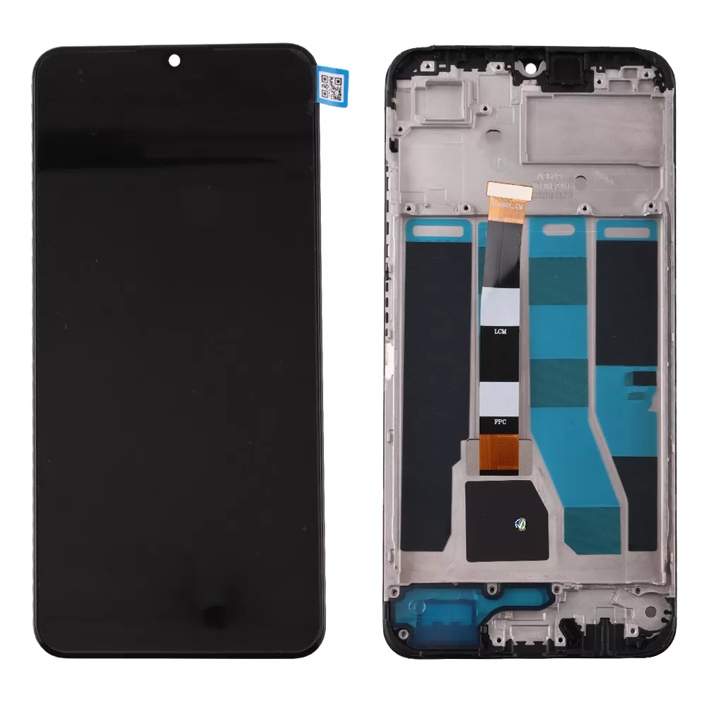 REALME C53 ΟΘΟΝΗ + TOUCH SCREEN + LENS + FRAME BLACK REF. OR