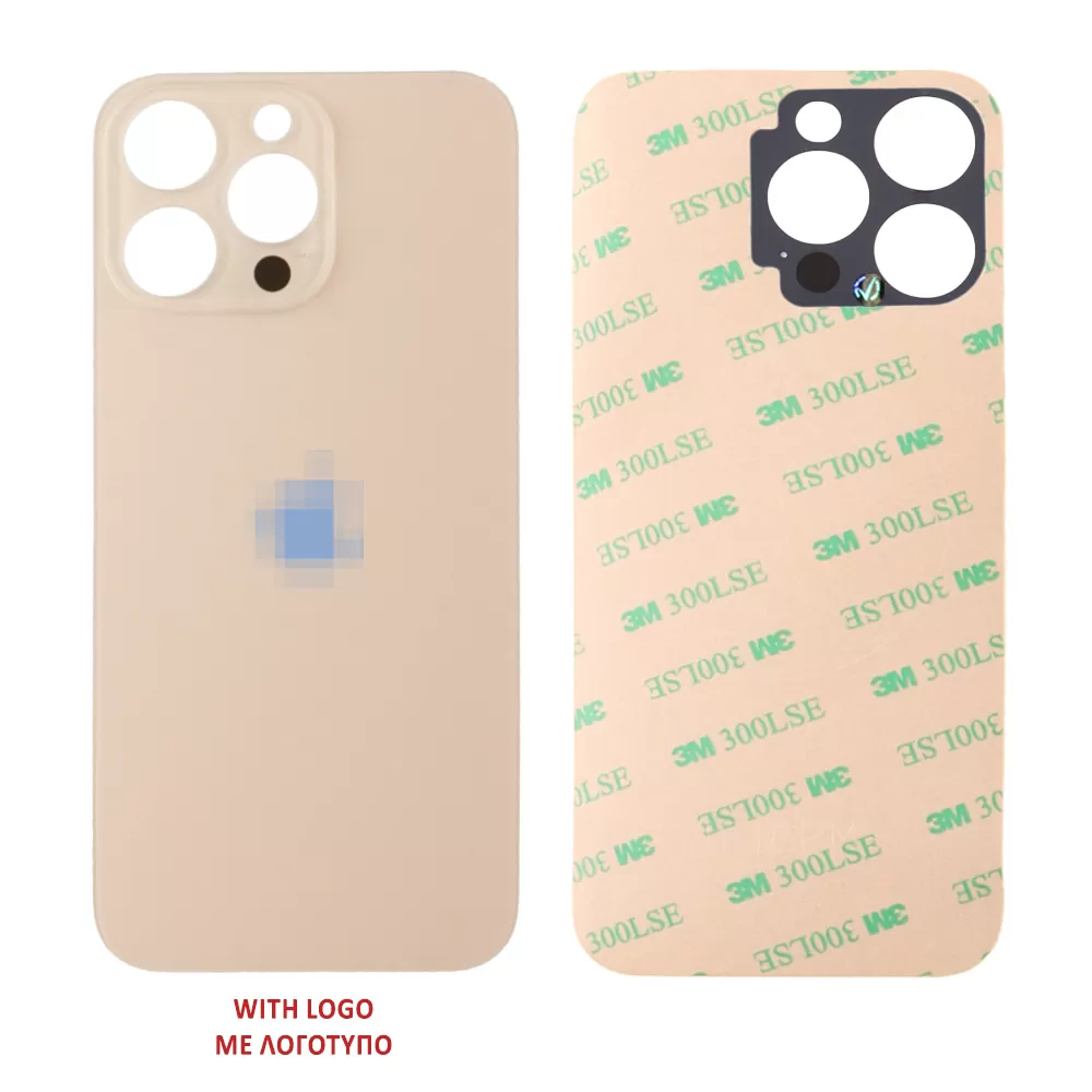 FOR IPHONE 16 PRO MAX BATTERY COVER + ΑΥΤΟΚΟΛΛΗΤΗ ΤΑΙΝΙΑ ΑΔΙΑΒΡΟΧΟΠΟΙΗΣΗΣ TITANIUM DESERT