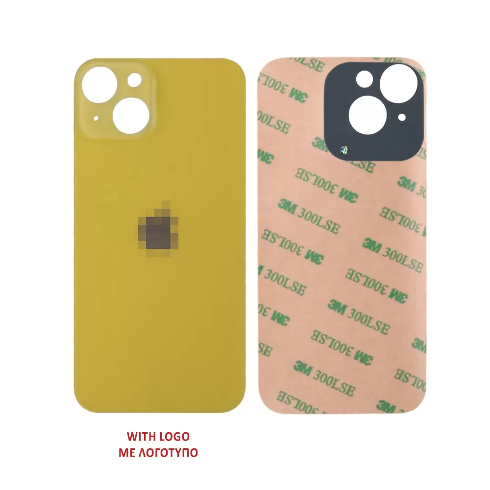 FOR IPHONE 14 PLUS BATTERY COVER + ΑΥΤΟΚΟΛΛΗΤΗ ΤΑΙΝΙΑ ΑΔΙΑΒΡΟΧΟΠΟΙΗΣΗΣ YELLOW