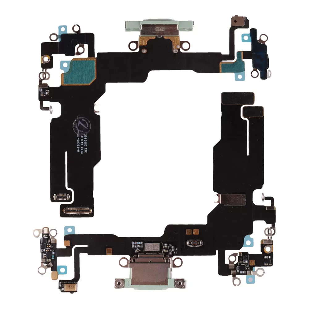IPHONE 15 (TYPE C) ΚΑΛΩΔΙΟ FLEX ΚΟΝΕΚΤΟΡΑ ΦΟΡΤΙΣΗΣ + AUDIO PORT + ΜΙΚΡΟΦΩΝΟ GREEN 3P OR