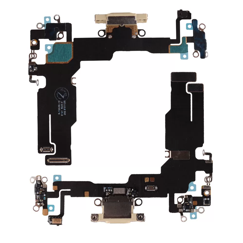 IPHONE 15 (TYPE C) ΚΑΛΩΔΙΟ FLEX ΚΟΝΕΚΤΟΡΑ ΦΟΡΤΙΣΗΣ + AUDIO PORT + ΜΙΚΡΟΦΩΝΟ YELLOW 3P OR