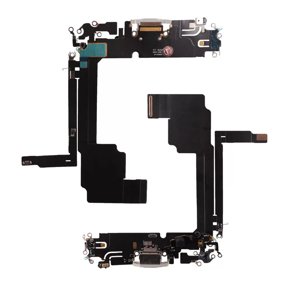 IPHONE 15 PRO MAX (TYPE C) ΚΑΛΩΔΙΟ FLEX ΚΟΝΕΚΤΟΡΑ ΦΟΡΤΙΣΗΣ + AUDIO PORT + ΜΙΚΡΟΦΩΝΟ TITANIUM WHITE 3P OR