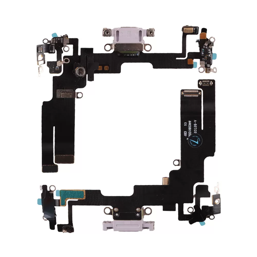 IPHONE 14 (LIGHTNING) ΚΑΛΩΔΙΟ FLEX ΚΟΝΕΚΤΟΡΑ ΦΟΡΤΙΣΗΣ + AUDIO PORT + ΜΙΚΡΟΦΩΝΟ PURPLE 3P OR