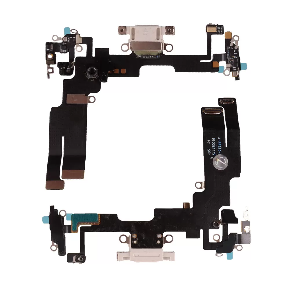IPHONE 14 (LIGHTNING) ΚΑΛΩΔΙΟ FLEX ΚΟΝΕΚΤΟΡΑ ΦΟΡΤΙΣΗΣ + AUDIO PORT + ΜΙΚΡΟΦΩΝΟ WHITE 3P OR