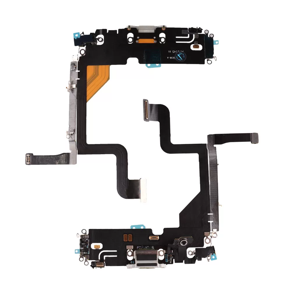 IPHONE 13 PRO (LIGHTNING) ΚΑΛΩΔΙΟ FLEX ΚΟΝΕΚΤΟΡΑ ΦΟΡΤΙΣΗΣ + AUDIO PORT + ΜΙΚΡΟΦΩΝΟ SILVER 3P OR