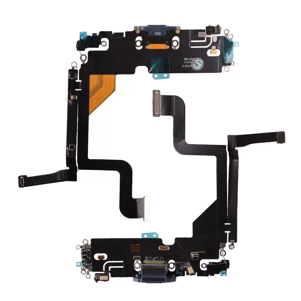 IPHONE 13 PRO (LIGHTNING) ΚΑΛΩΔΙΟ FLEX ΚΟΝΕΚΤΟΡΑ ΦΟΡΤΙΣΗΣ + AUDIO PORT + ΜΙΚΡΟΦΩΝΟ SIERRA BLUE 3P OR