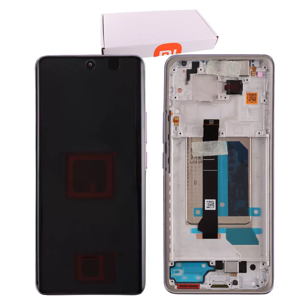 XIAOMI REDMI NOTE 14 PRO PLUS 5G ΟΘΟΝΗ AMOLED + TOUCH SCREEN + LENS + FRAME 5600180O16U00 PURPLE ORIGINAL SERVICE PACK