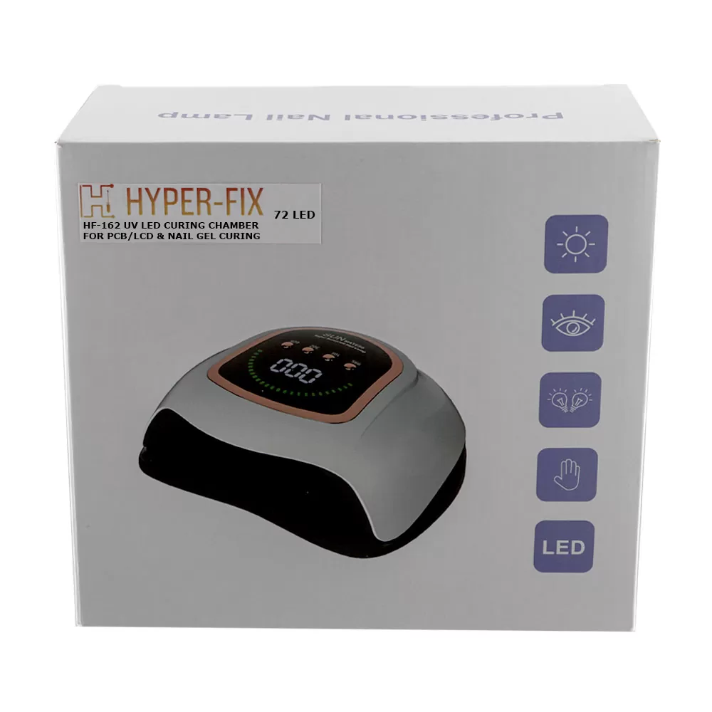 HYPER-FIX HF-162 UV LED ΕΠΑΓΓΕΛΜΑΤΙΚΟ ΦΟΥΡΝΑΚΙ ΣΤΕΓΝΩΜΑΤΟΣ 72 LED ΜΕ ΧΡΟΝΟΔΙΑΚΟΠΤΕΣ ΚΑΙ ΑΠΟΣΠΩΜΕΝΗ ΒΑΣΗ - Image 2