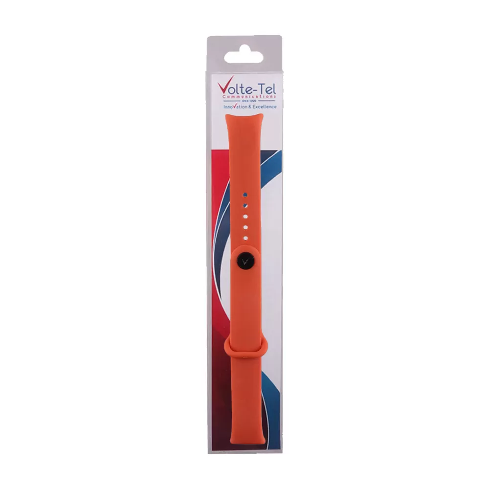 VOLTE-TEL VT152 ΛΟΥΡΑΚΙ ΡΟΛΟΓΙΟΥ ΣΙΛΙΚΟΝΗΣ XIAOMI SMART BAND 8/SMART BAND 9/SMART BAND 10 ORANGE - Image 2