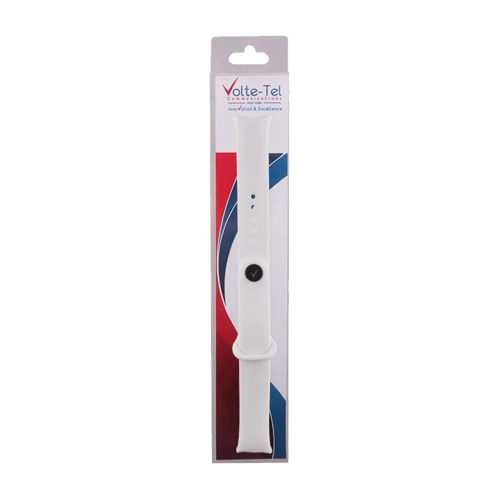 VOLTE-TEL VT152 ΛΟΥΡΑΚΙ ΡΟΛΟΓΙΟΥ ΣΙΛΙΚΟΝΗΣ XIAOMI SMART BAND 8/SMART BAND 9/SMART BAND 10 WHITE - Image 2
