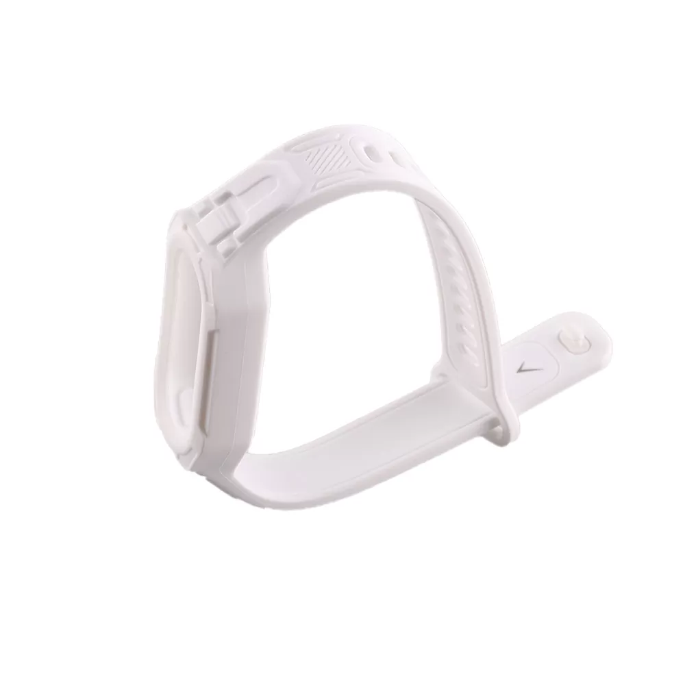 VOLTE-TEL VT153 ΛΟΥΡΑΚΙ ΡΟΛΟΓΙΟΥ ΣΙΛΙΚΟΝΗΣ CONJOINED XIAOMI SMART BAND 5/BAND 6/BAND 7/ BAND 8/ BAND 9/BAND 10 WHITE - Image 3