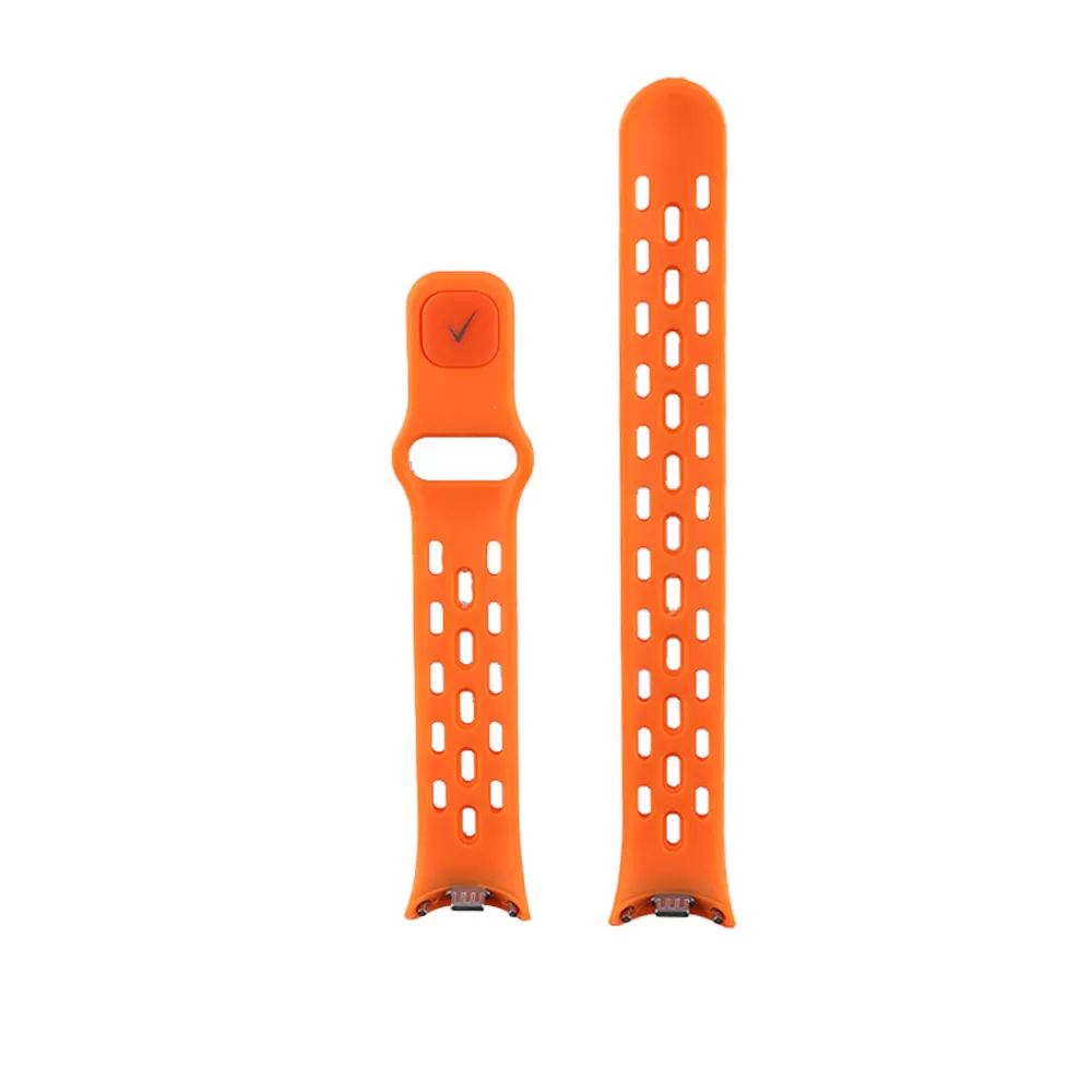 VOLTE-TEL VT154 ΛΟΥΡΑΚΙ ΡΟΛΟΓΙΟΥ ΣΙΛΙΚΟΝΗΣ XIAOMI SMART BAND 8/SMART BAND 9/SMART BAND 10 ORANGE - Image 4