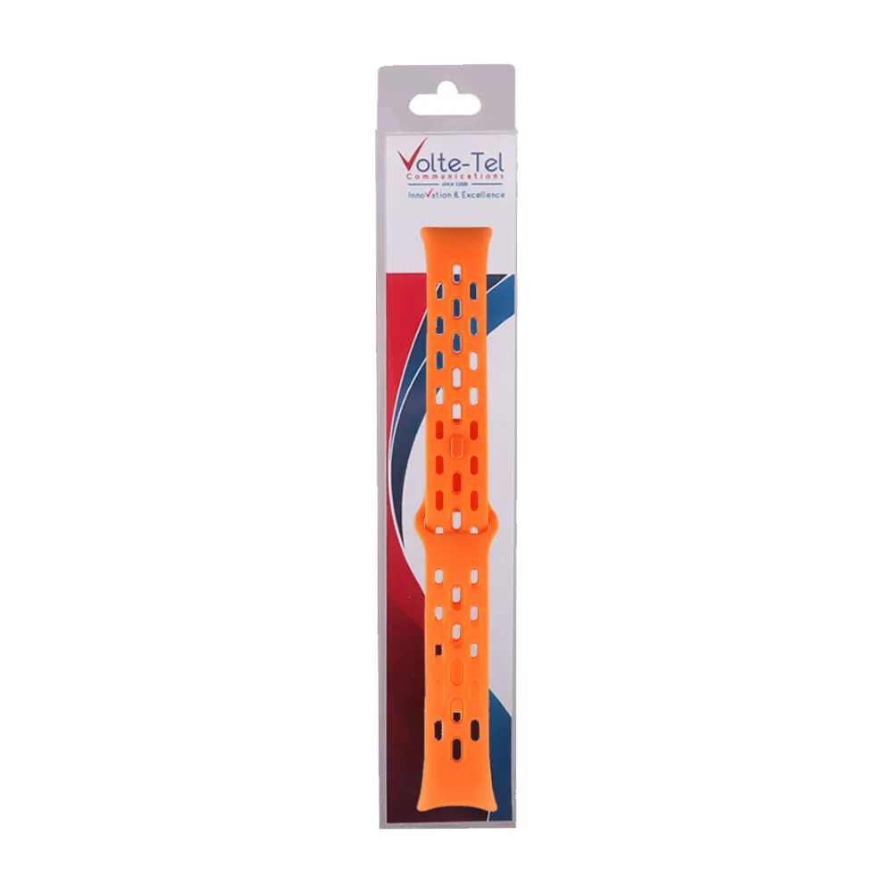 VOLTE-TEL VT154 ΛΟΥΡΑΚΙ ΡΟΛΟΓΙΟΥ ΣΙΛΙΚΟΝΗΣ XIAOMI SMART BAND 8/SMART BAND 9/SMART BAND 10 ORANGE - Image 2