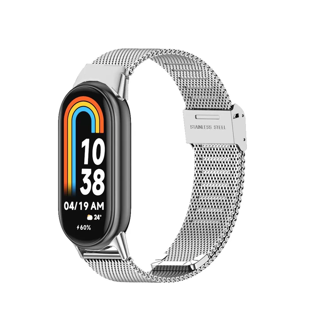 VOLTE-TEL VT155 ΛΟΥΡΑΚΙ ΡΟΛΟΓΙΟΥ ΜΕΤΑΛΛΙΚΟ XIAOMI SMART BAND 8/SMART BAND 9/SMART BAND 10 MILAN SILVER - Image 5