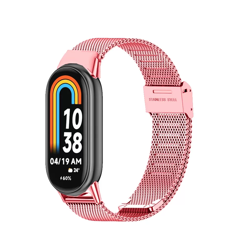 VOLTE-TEL VT155 ΛΟΥΡΑΚΙ ΡΟΛΟΓΙΟΥ ΜΕΤΑΛΛΙΚΟ XIAOMI SMART BAND 8/SMART BAND 9/SMART BAND 10 MILAN PINK - Image 5