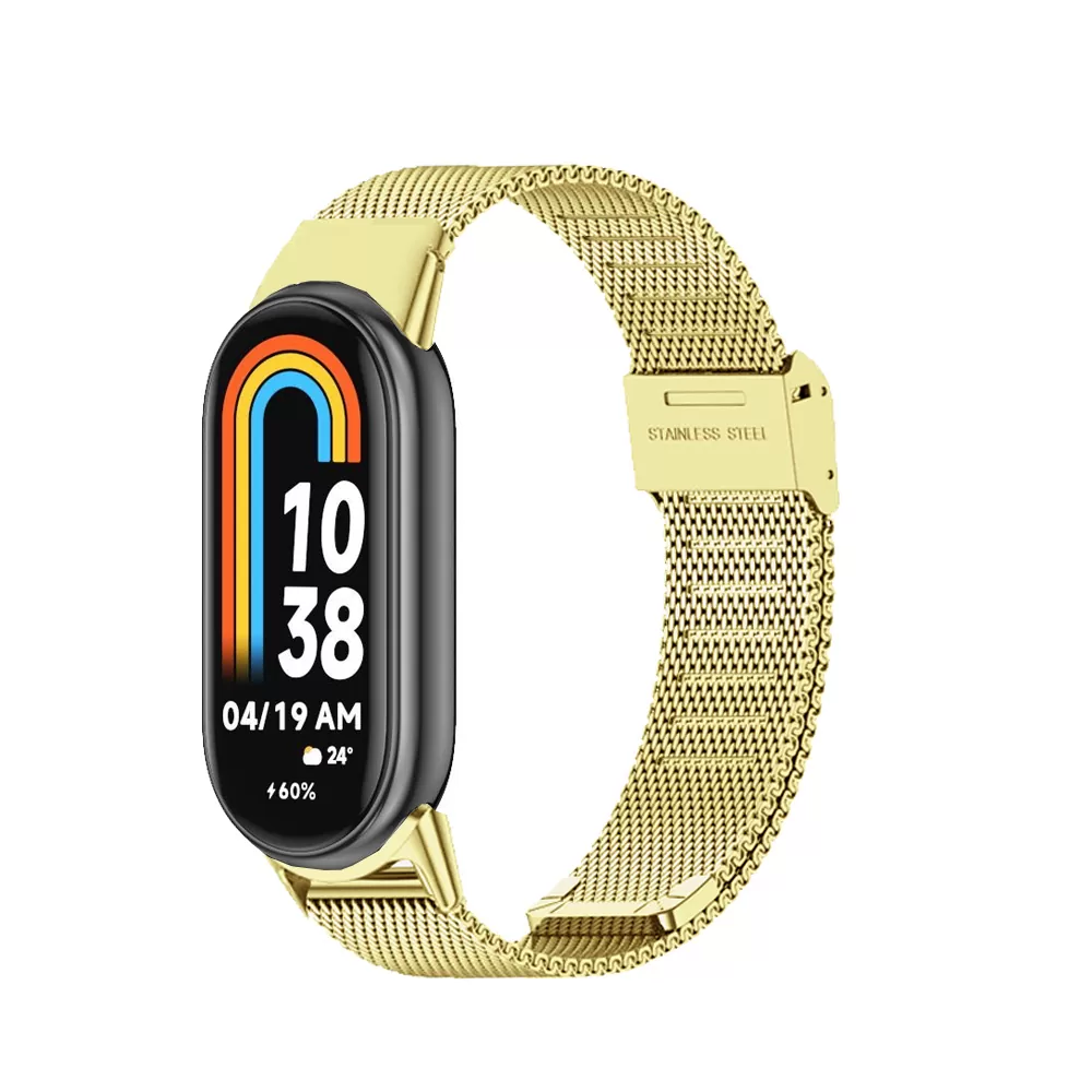 VOLTE-TEL VT155 ΛΟΥΡΑΚΙ ΡΟΛΟΓΙΟΥ ΜΕΤΑΛΛΙΚΟ XIAOMI SMART BAND 8/SMART BAND 9/SMART BAND 10 MILAN GOLD - Image 5