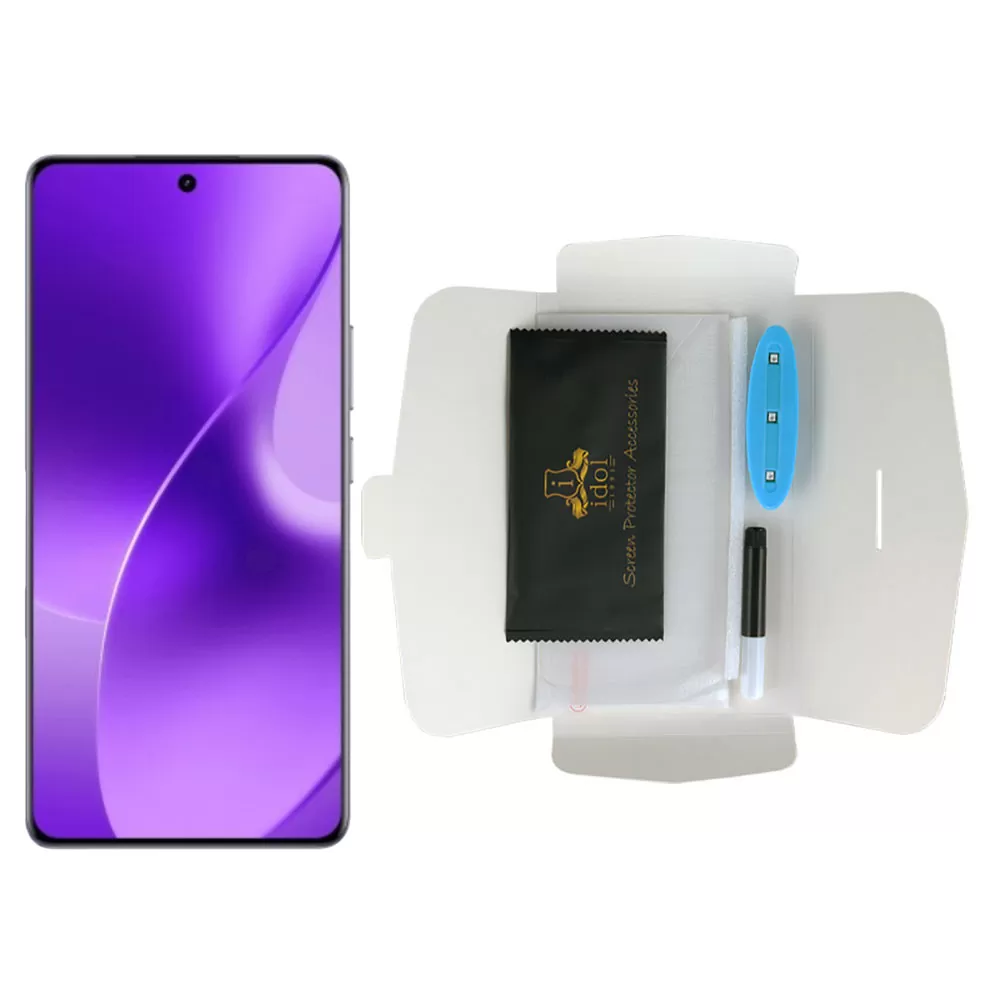 IDOL 1991 UV TEMPERED GLASS REALME 15 5G 6.8in 9H 0.20mm 10D SEMI WITH GLUE-TOOL FINGER UNLOCK FULL COVER TRANSPARENT - Image 5