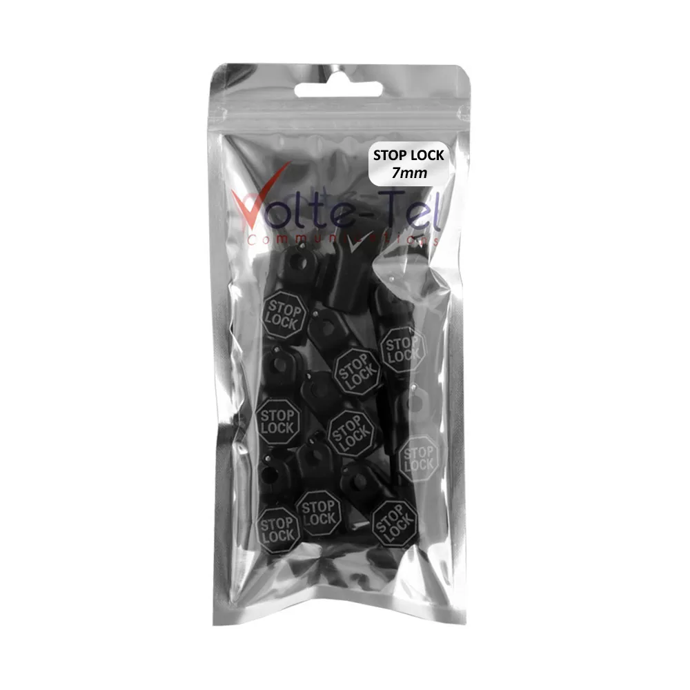 VOLTE-TEL ΑΝΤΙΚΛΕΠΤΙΚΗ ΑΣΦΑΛΕΙΑ ΓΑΝΤΖΟΥ STOP LOCK 7mm BLACK - Image 2