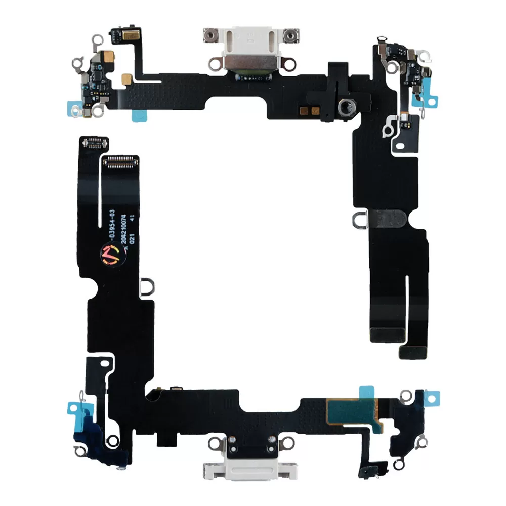 IPHONE 14 PLUS (LIGHTNING) ΚΑΛΩΔΙΟ FLEX ΚΟΝΕΚΤΟΡΑ ΦΟΡΤΙΣΗΣ + AUDIO PORT + ΜΙΚΡΟΦΩΝΟ TITANIUM SILVER 3P OR