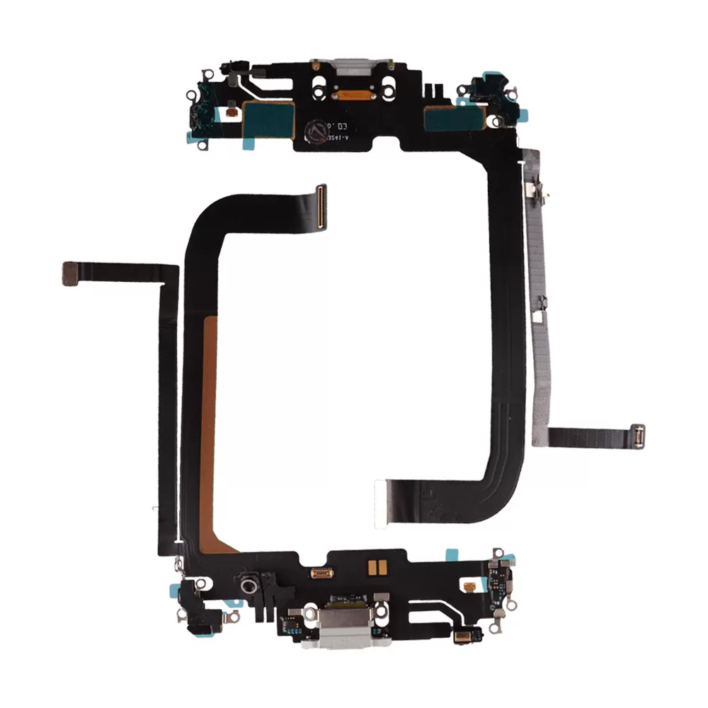 IPHONE 13 PRO MAX (LIGHTNING) ΚΑΛΩΔΙΟ FLEX ΚΟΝΕΚΤΟΡΑ ΦΟΡΤΙΣΗΣ + AUDIO PORT SILVER 3P OR