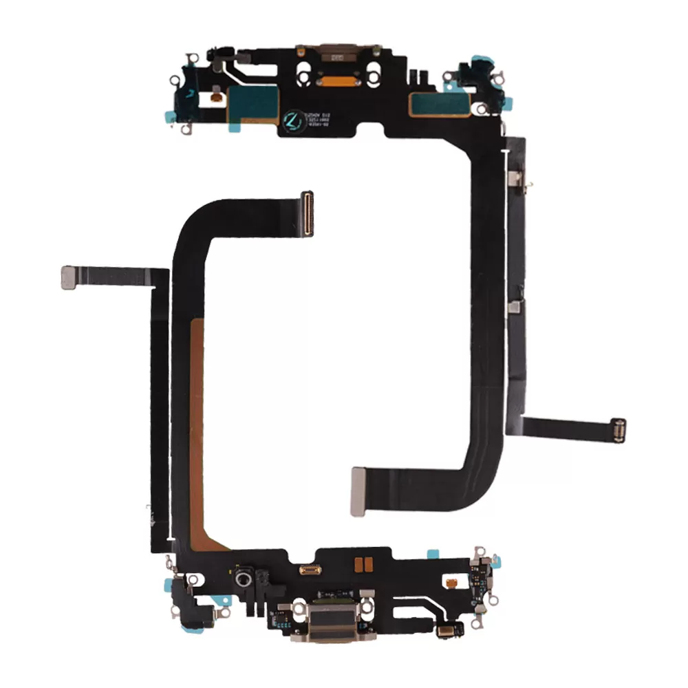 IPHONE 13 PRO MAX (LIGHTNING) ΚΑΛΩΔΙΟ FLEX ΚΟΝΕΚΤΟΡΑ ΦΟΡΤΙΣΗΣ + AUDIO PORT GOLD 3P OR