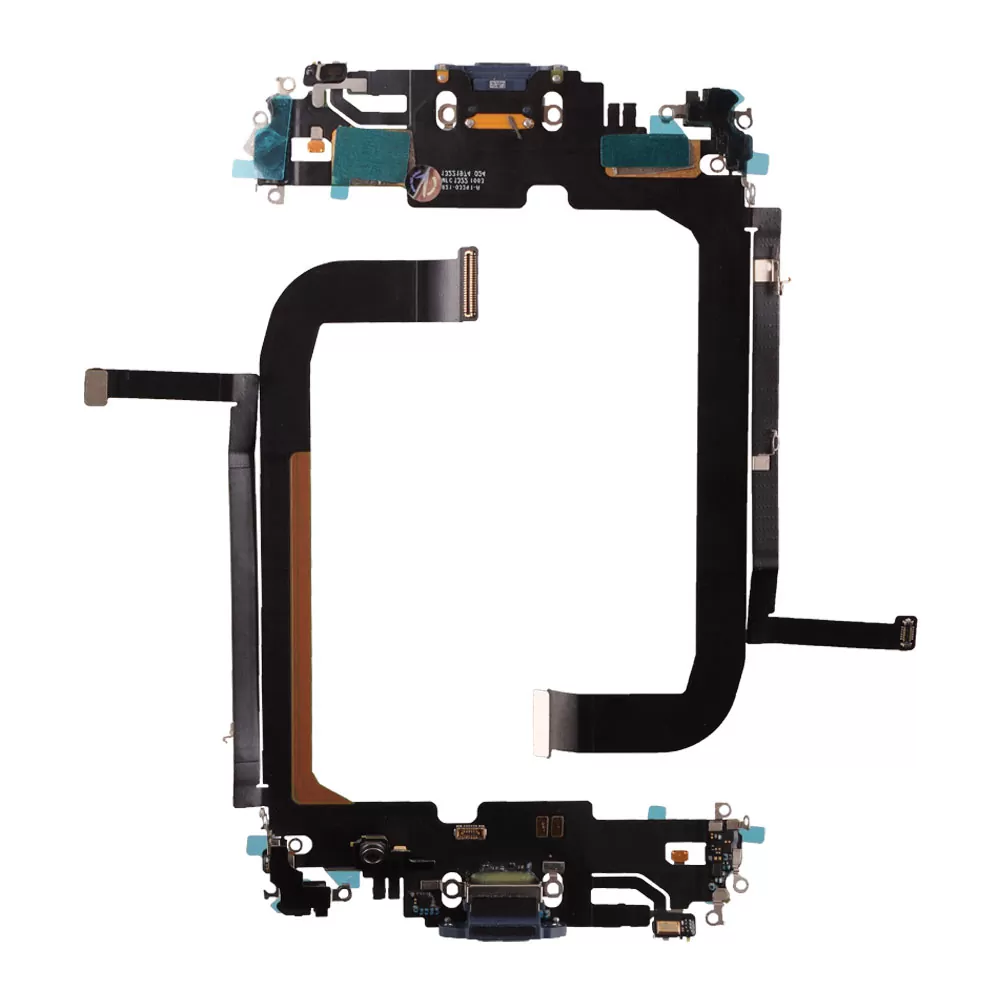 IPHONE 13 PRO MAX (LIGHTNING) ΚΑΛΩΔΙΟ FLEX ΚΟΝΕΚΤΟΡΑ ΦΟΡΤΙΣΗΣ + AUDIO PORT BLUE 3P OR