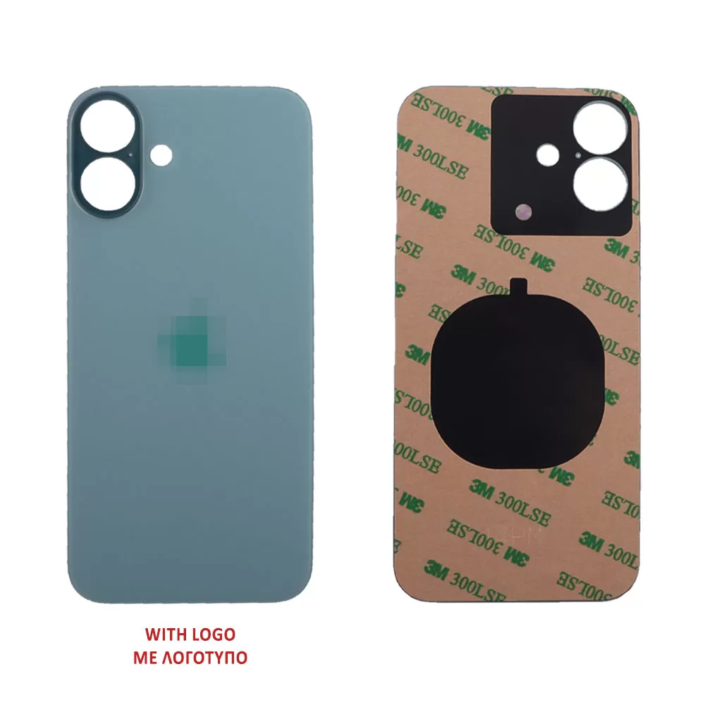 FOR IPHONE 16 PLUS BATTERY COVER + 3M STICKER TEAL 3P OR