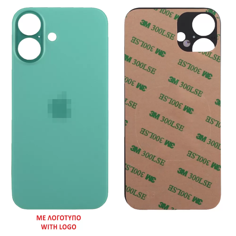 FOR IPHONE 16 BATTERY COVER + 3M STICKER TEAL 3P OR