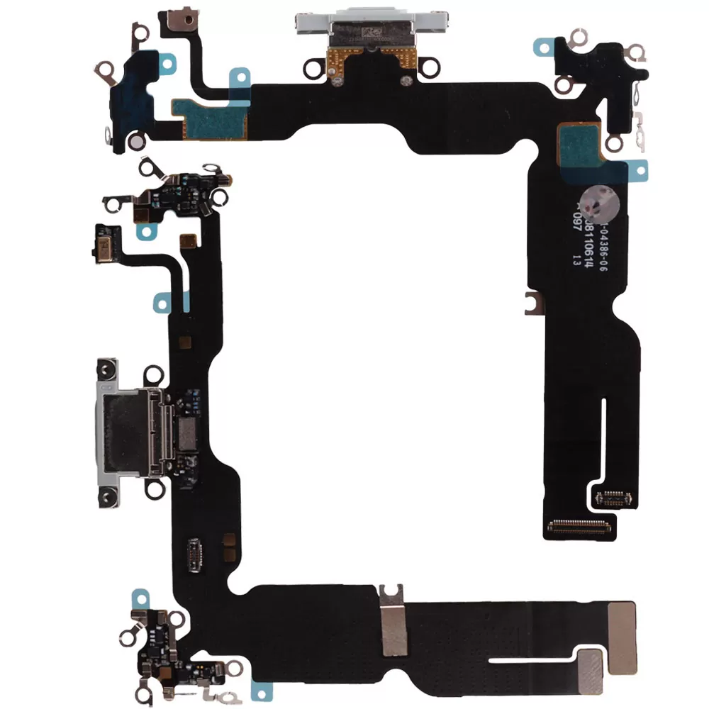 IPHONE 15 PLUS (TYPE C) ΚΑΛΩΔΙΟ FLEX ΚΟΝΕΚΤΟΡΑ ΦΟΡΤΙΣΗΣ + AUDIO PORT + ΜΙΚΡΟΦΩΝΟ BLUE 3P OR