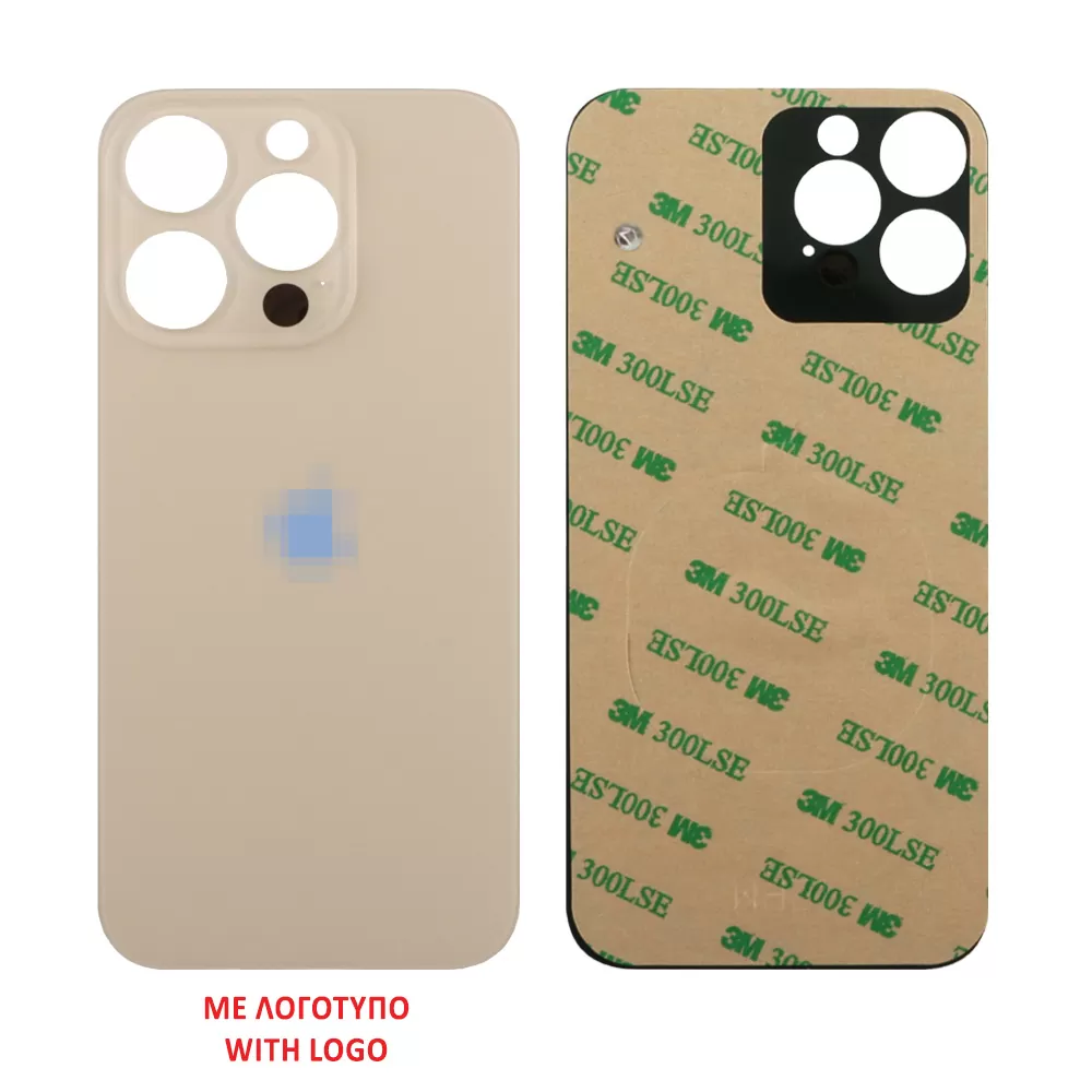 FOR IPHONE 14 PRO BATTERY COVER + 3M STICKER GOLD 3P OR