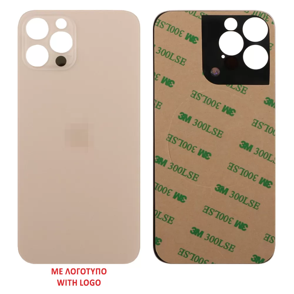 FOR IPHONE 12 PRO MAX BATTERY COVER + 3M STICKER GOLD 3P OR