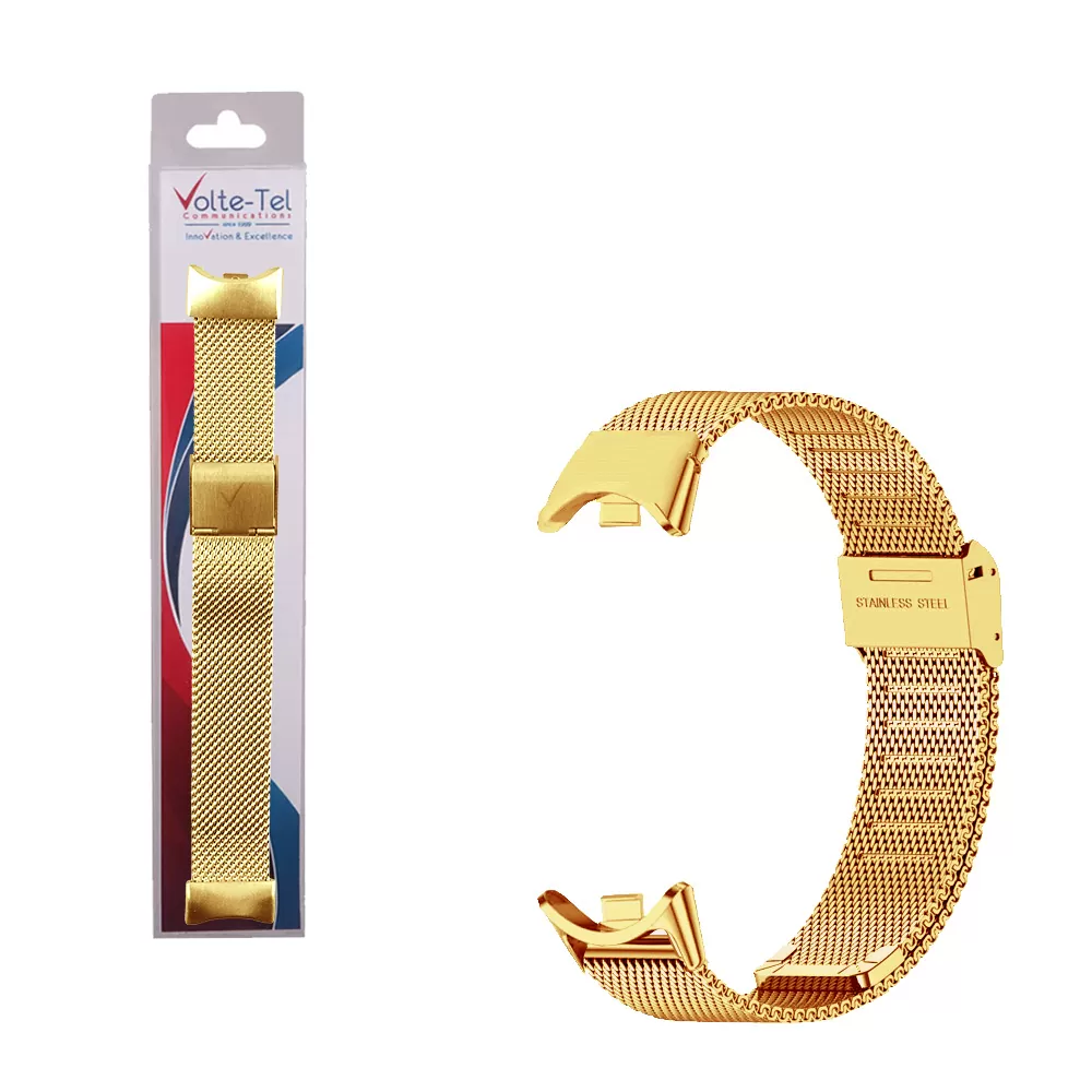 VOLTE-TEL VT155 ΛΟΥΡΑΚΙ ΡΟΛΟΓΙΟΥ ΜΕΤΑΛΛΙΚΟ XIAOMI SMART BAND 8/SMART BAND 9/SMART BAND 10 MILAN GOLD