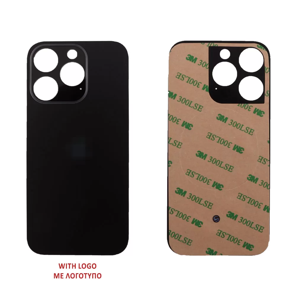 FOR IPHONE 14 PRO BATTERY COVER + 3M STICKER BLACK 3P OR