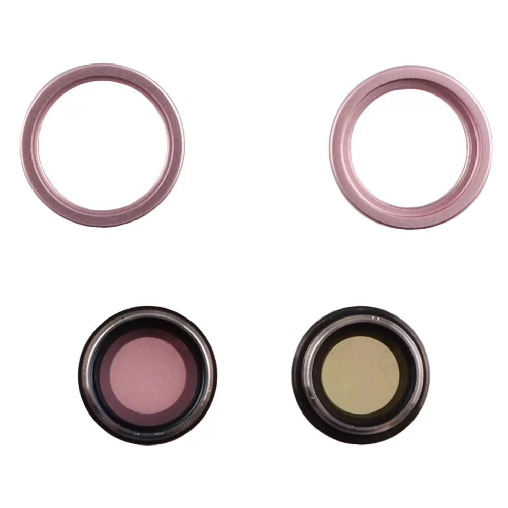 IPHONE 15/15 PLUS CAMERA LENS + RINGS SET 2 PCS PINK 3P OR
