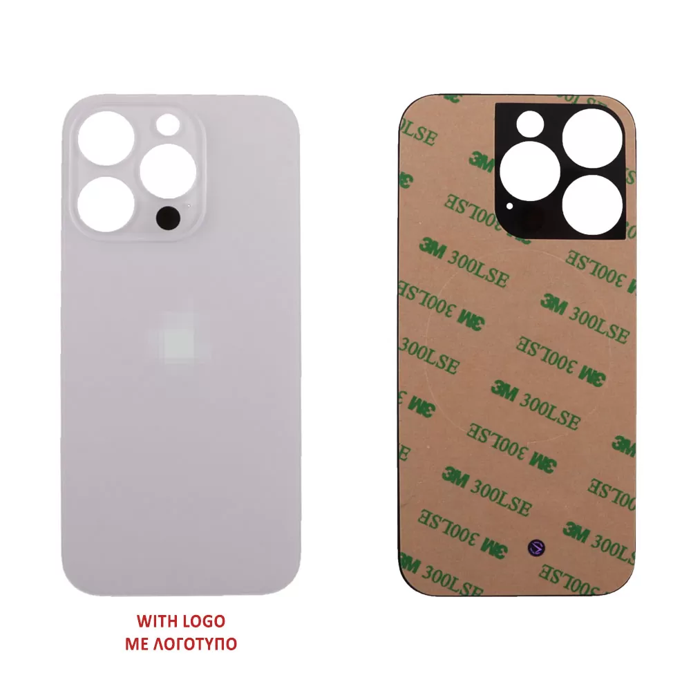 FOR IPHONE 14 PRO BATTERY COVER + 3M STICKER SILVER 3P OR