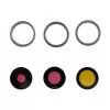 IPHONE 15 PRO CAMERA LENS + RINGS SET 3 PCS TITANIUM WHITE 3P OR