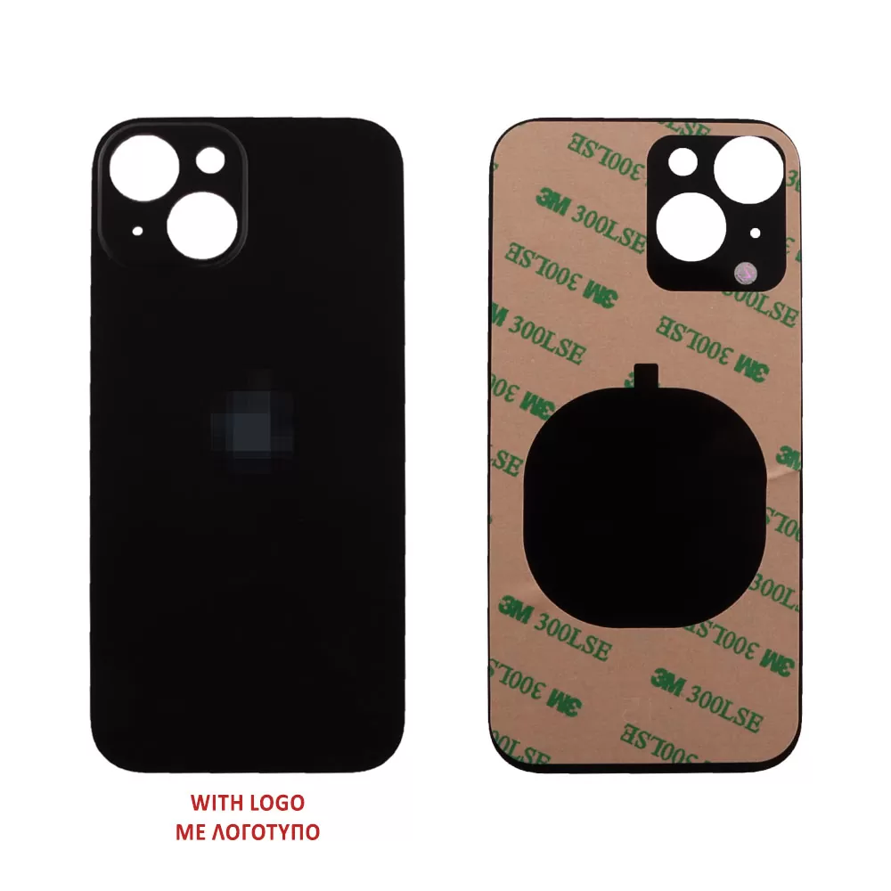 FOR IPHONE 15 BATTERY COVER + 3M STICKER BLACK 3P OR