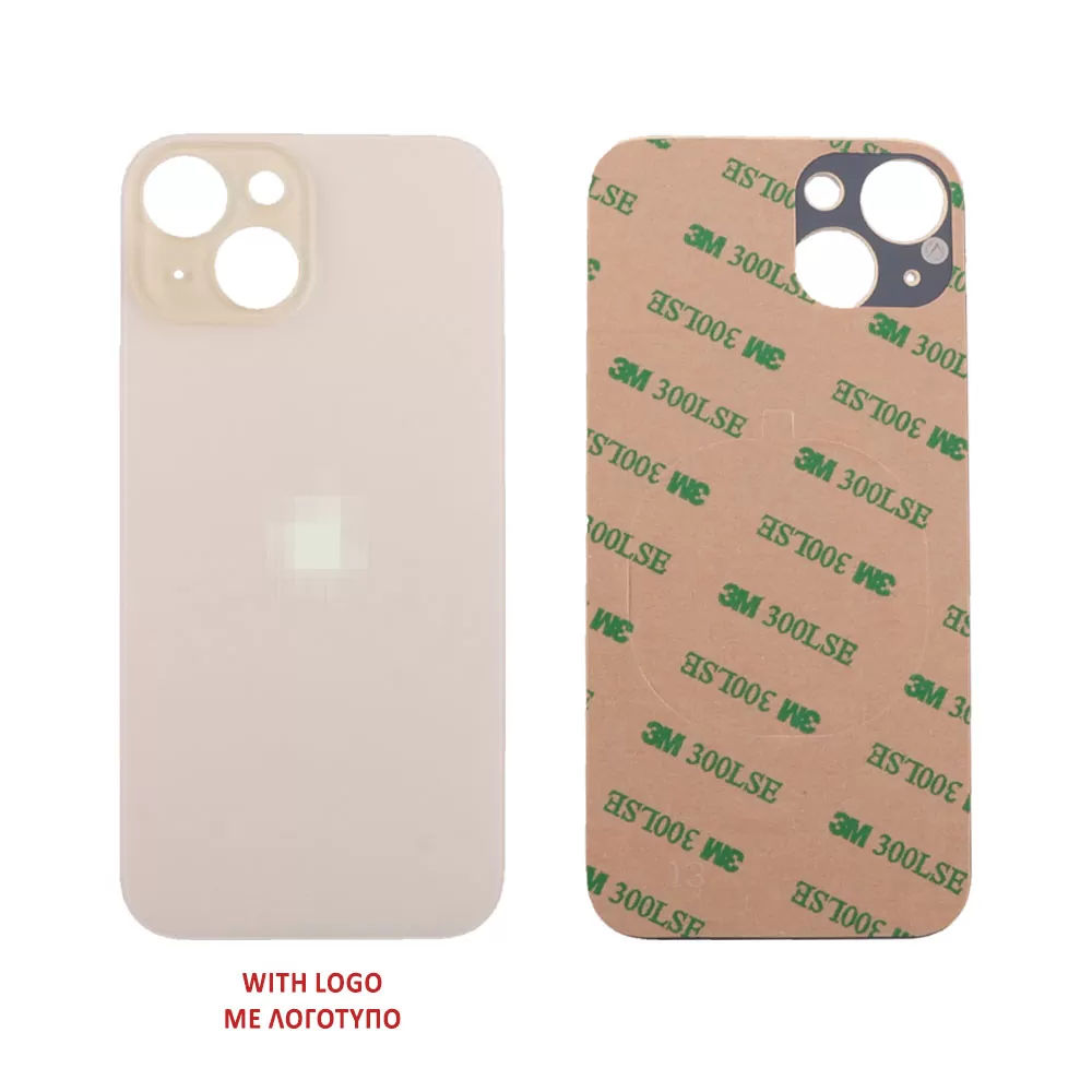 FOR IPHONE 15 BATTERY COVER + 3M STICKER YELLOW 3P OR