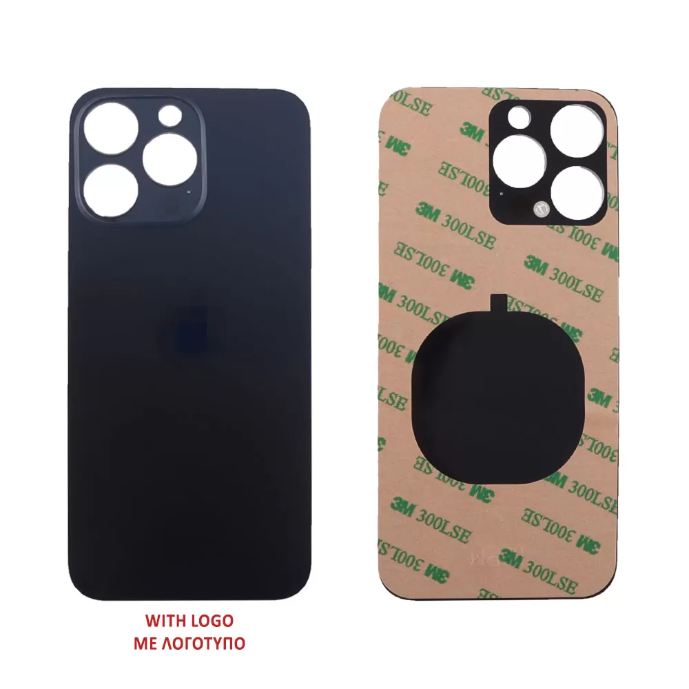 FOR IPHONE 15 PRO MAX BATTERY COVER + 3M STICKER TITANIUM BLUE 3P OR