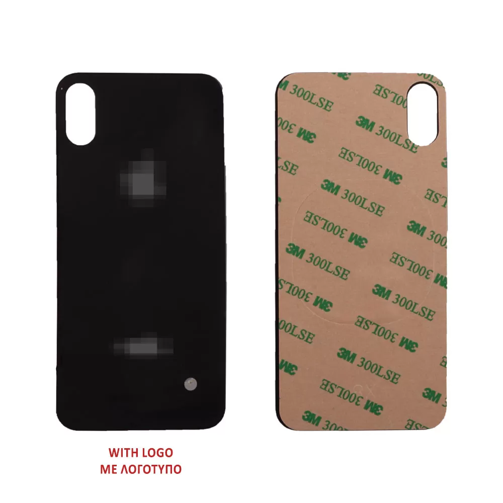 FOR IPHONE X BATTERY COVER + 3M STICKER BLACK 3P OR