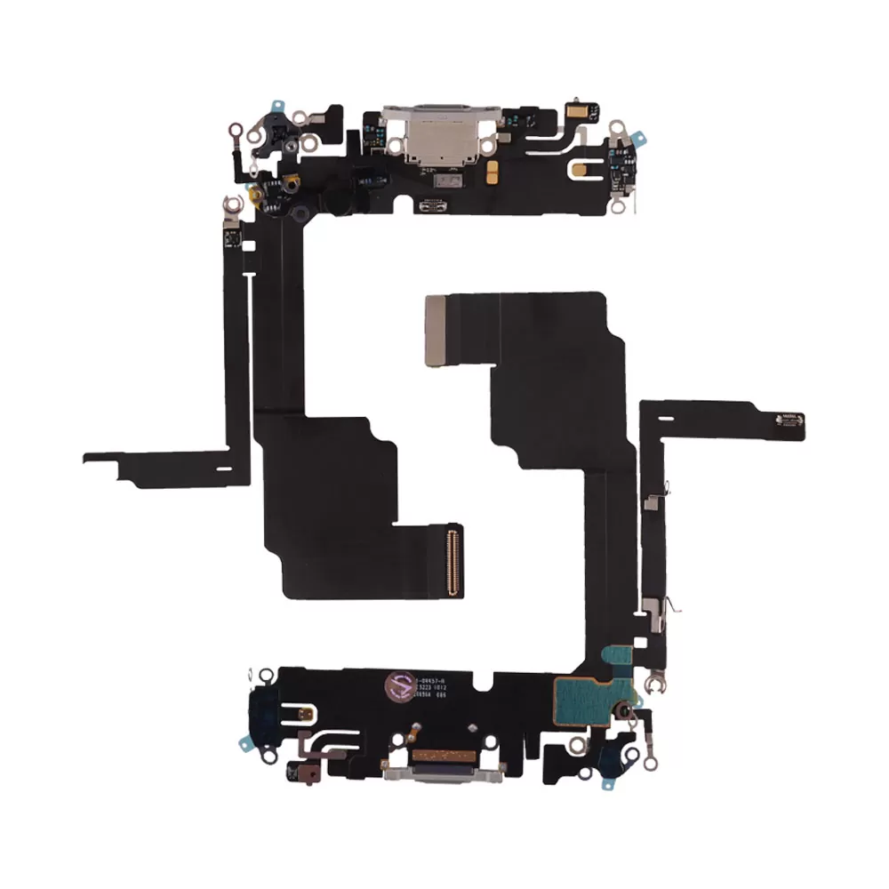 IPHONE 15 PRO (TYPE C) ΚΑΛΩΔΙΟ FLEX ΚΟΝΕΚΤΟΡΑ ΦΟΡΤΙΣΗΣ + AUDIO PORT + ΜΙΚΡΟΦΩΝΟ TITANIUM WHITE 3P OR
